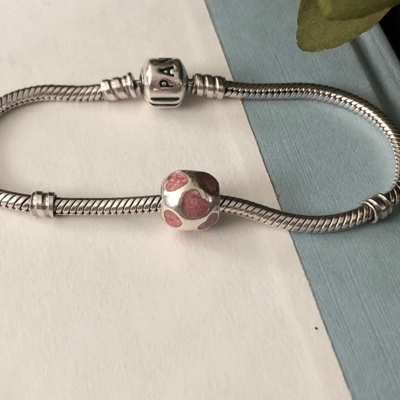 💕3/$85 “I Love You Hearts” PANDORA 925 Pink Charm - Picture 3 of 14
